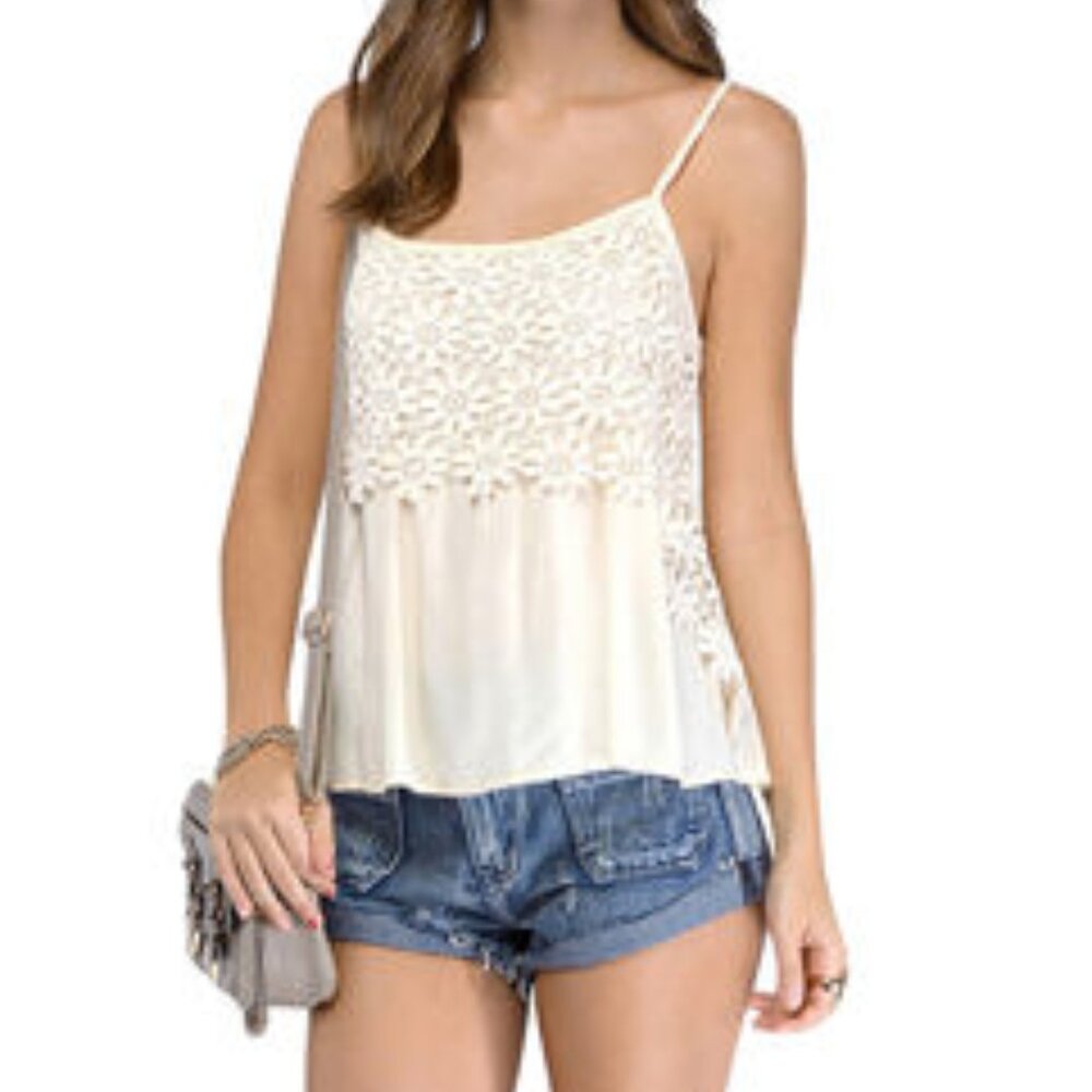 Lace lined camisole